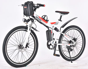 電動(dòng)自行車山地車26寸折疊式48V鋰電池助力成人改裝變速男單車